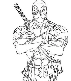 Deadpool Coloring Pages 45