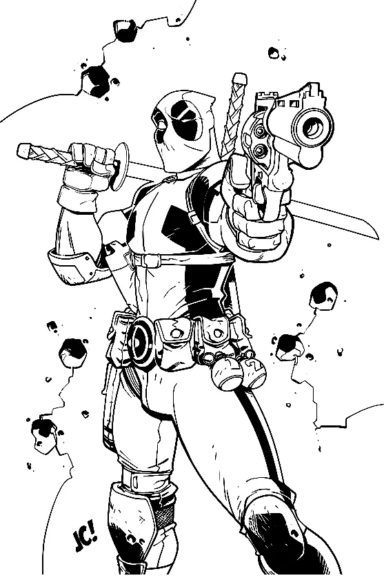 Deadpool Coloring Pages 6