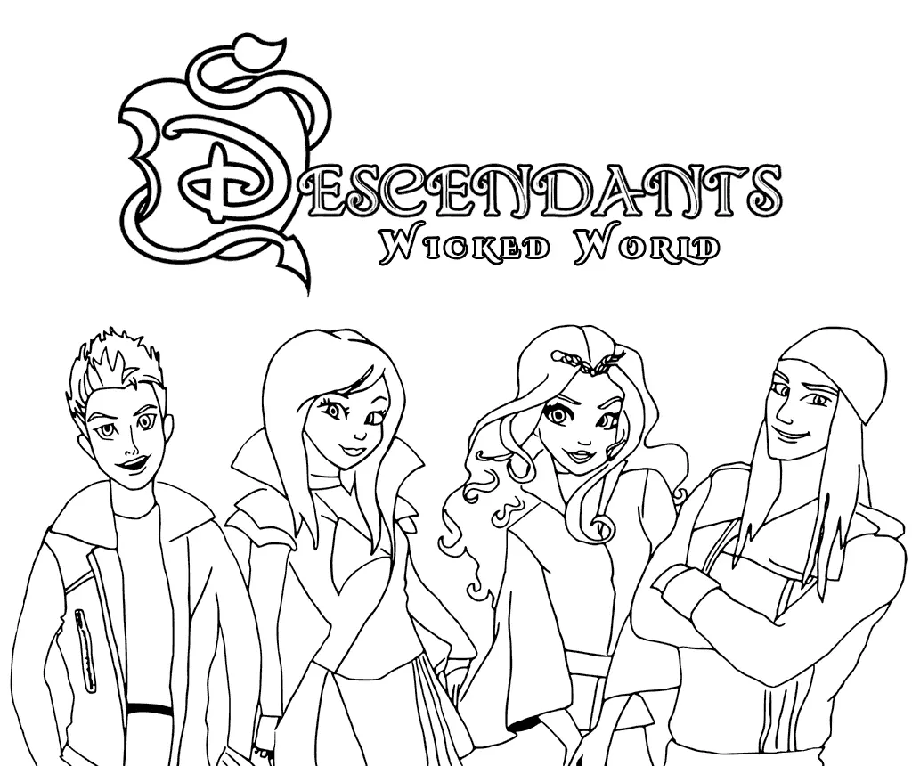 Descendants Coloring Pages to Print - Free Printable Coloring Pages