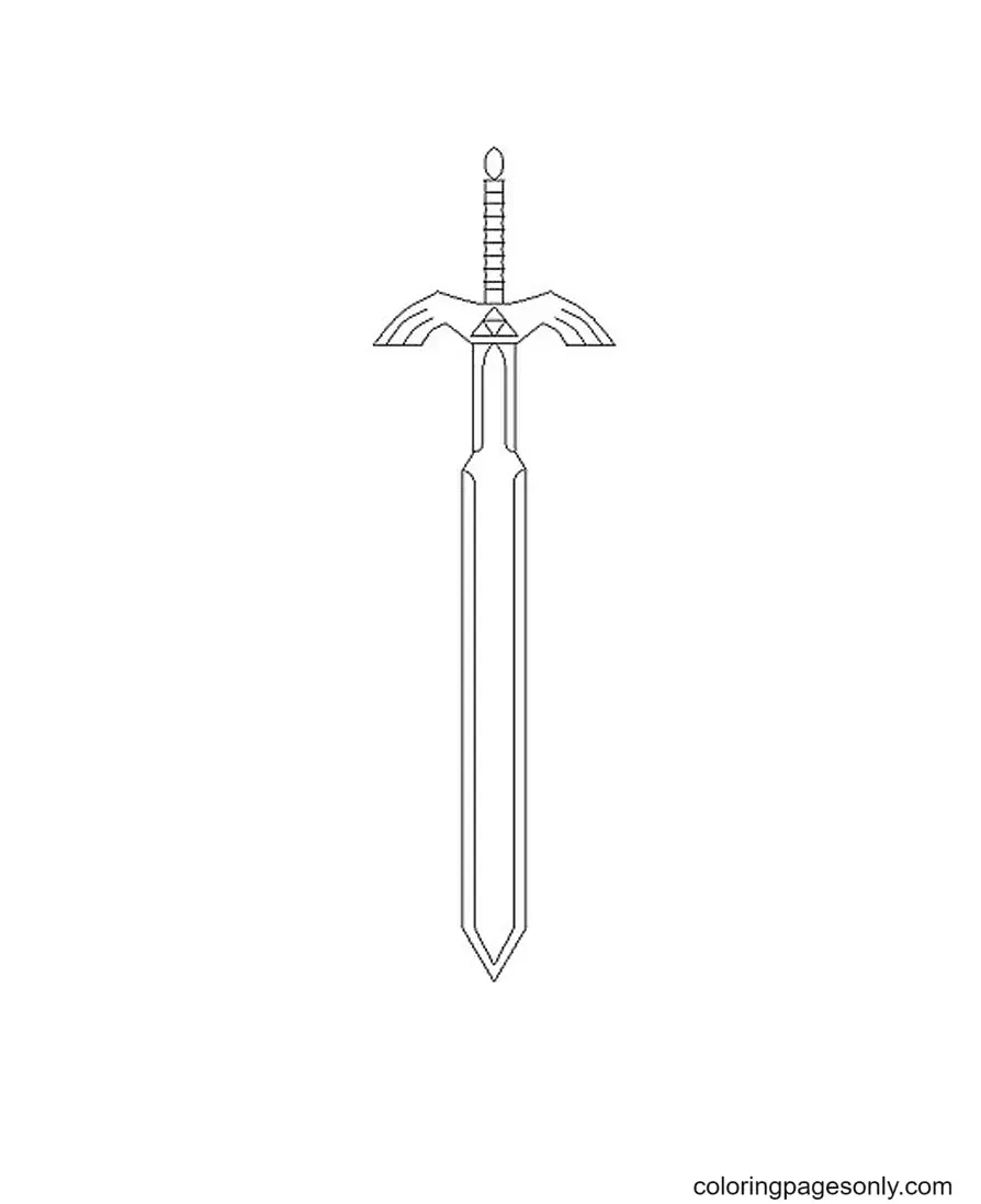 Desenho de Espadas Para Colorir 10