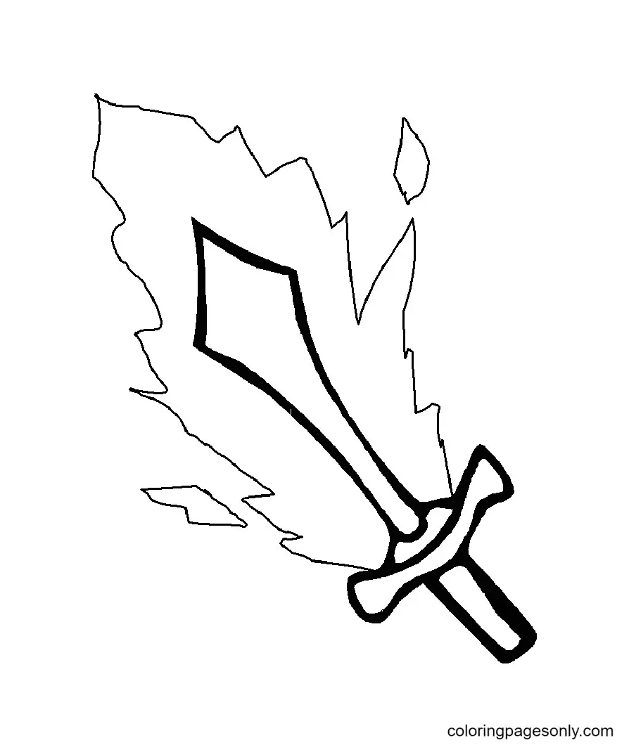 Desenho de Espadas Para Colorir 12