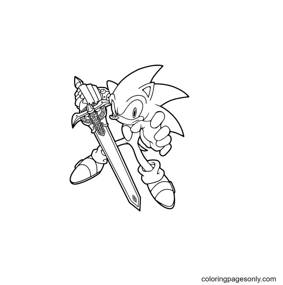 Desenho de Espadas Para Colorir 14