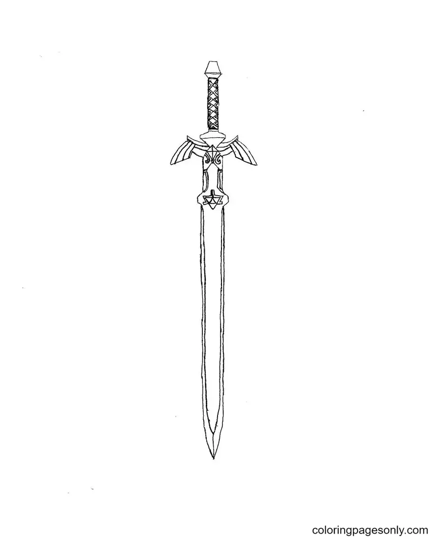 Desenho de Espadas Para Colorir 15