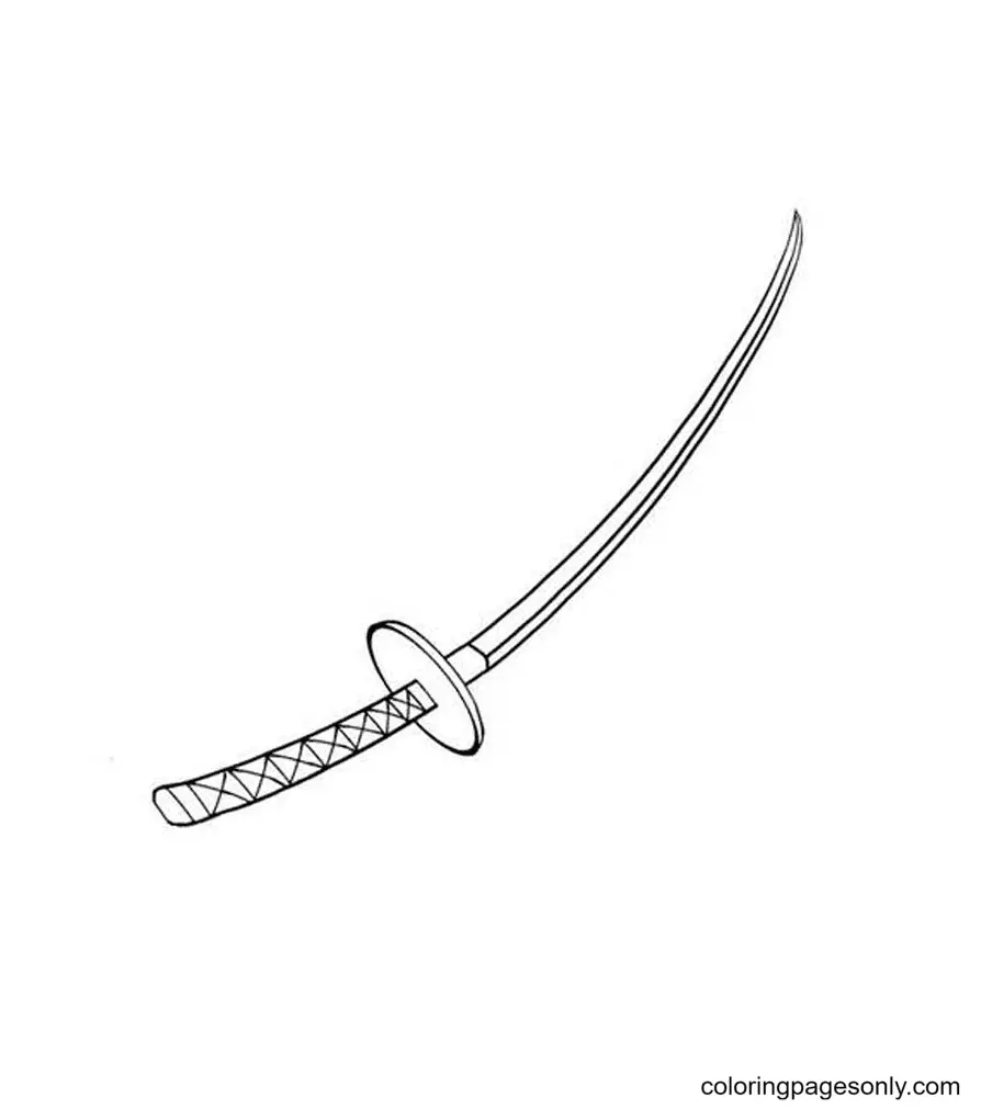 Desenho de Espadas Para Colorir 19