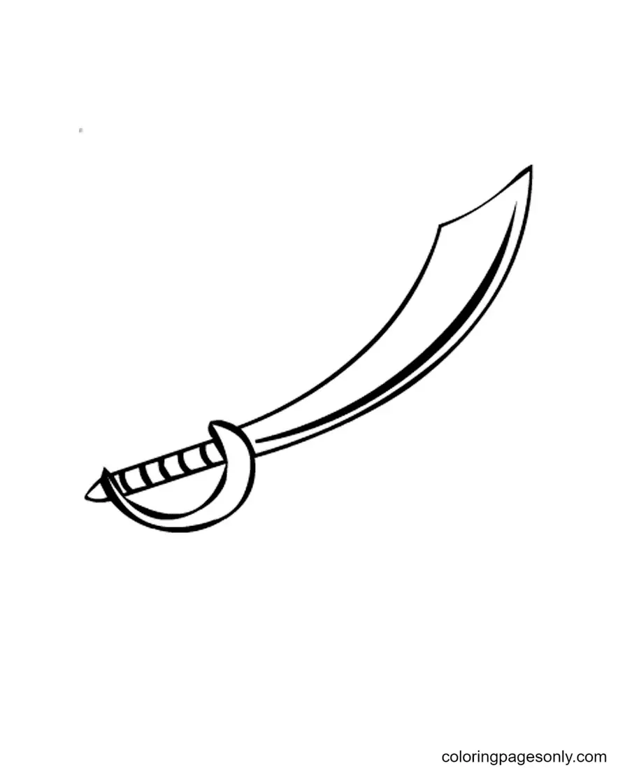 Desenho de Espadas Para Colorir 24