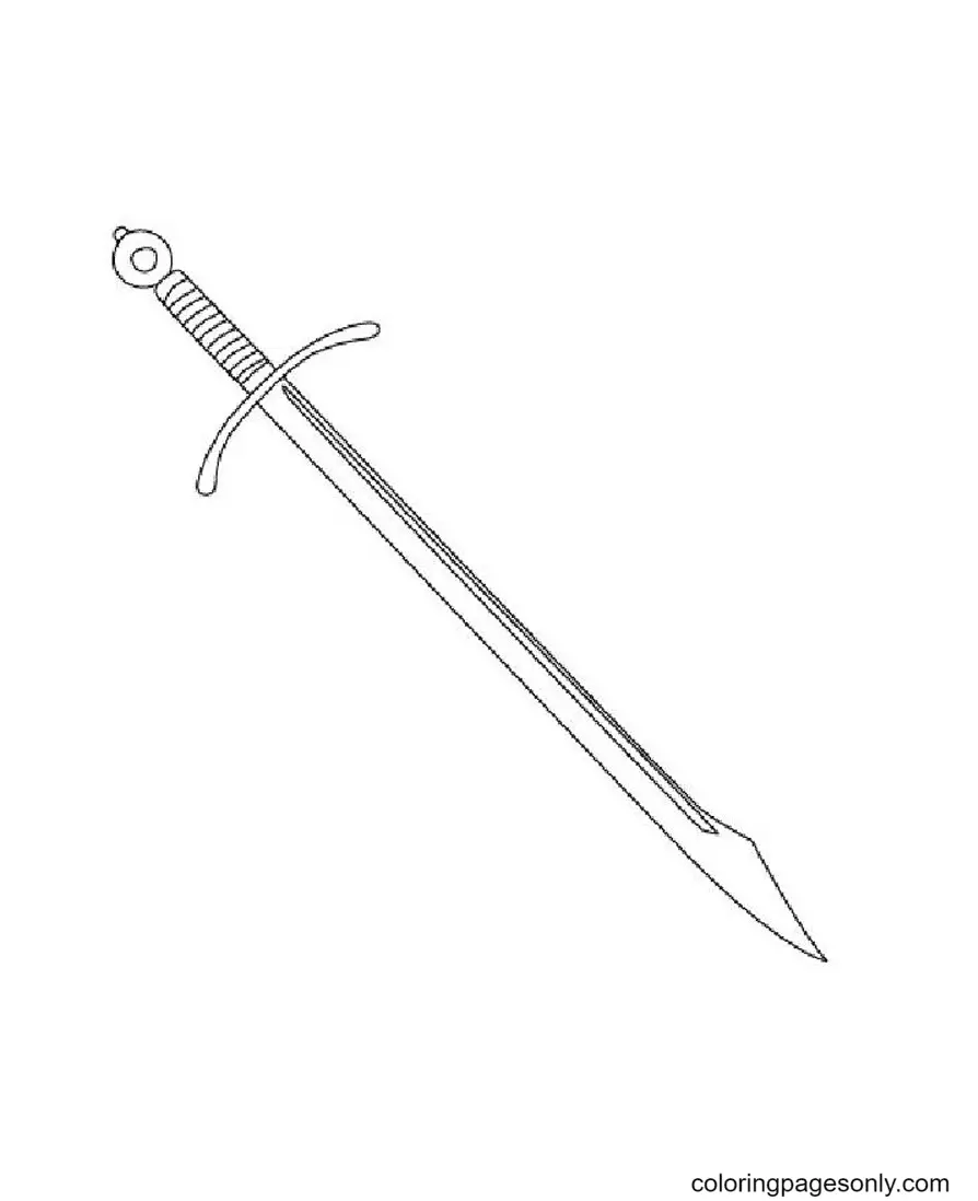 Desenho de Espadas Para Colorir 29