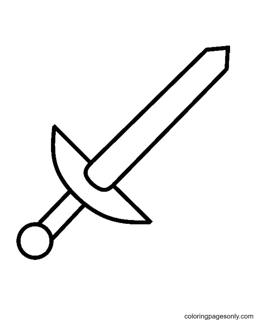 Desenho de Espadas Para Colorir 5