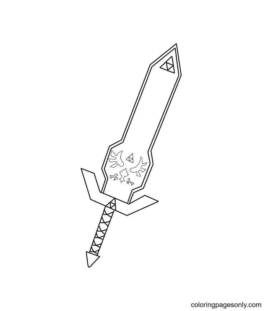 Desenho de Espadas Para Colorir 6