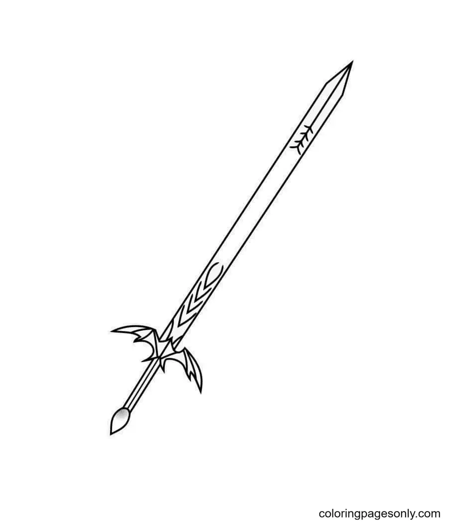 Desenho de Espadas Para Colorir 8