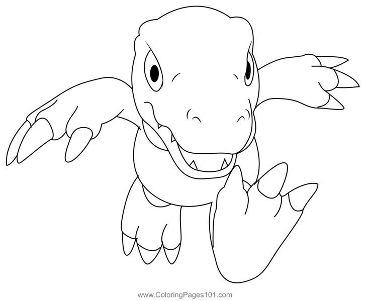 Desenhos de Agumon Para Colorir 1