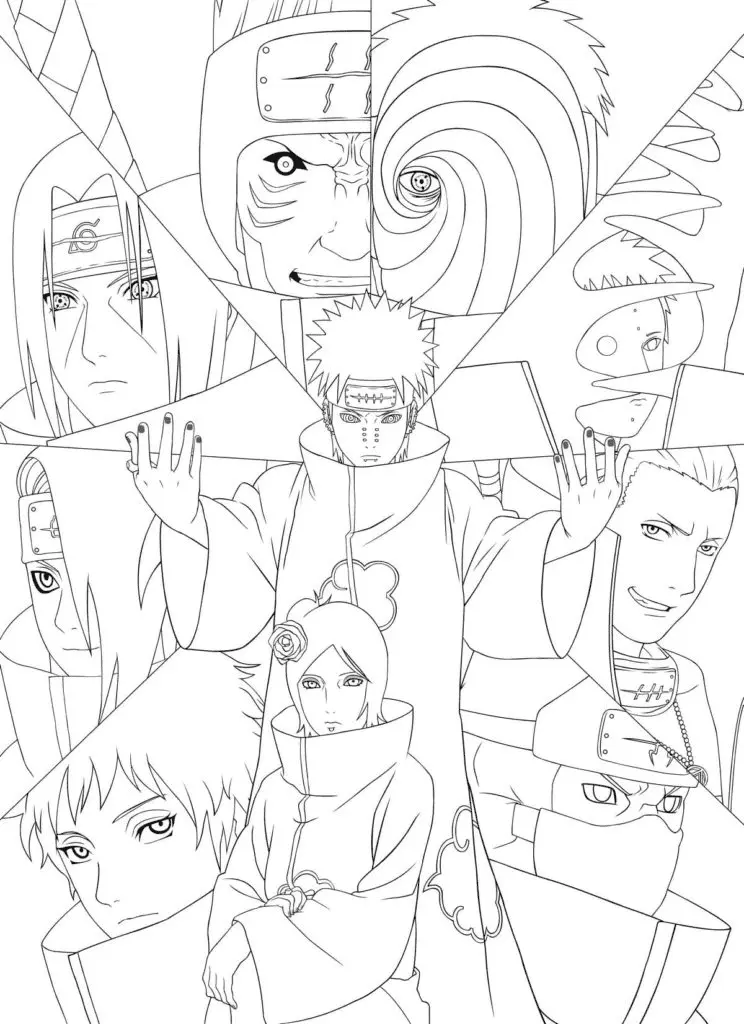 Desenhos de Akatsuki Para Colorir 12