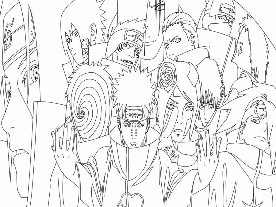 Desenhos de Akatsuki Para Colorir 15