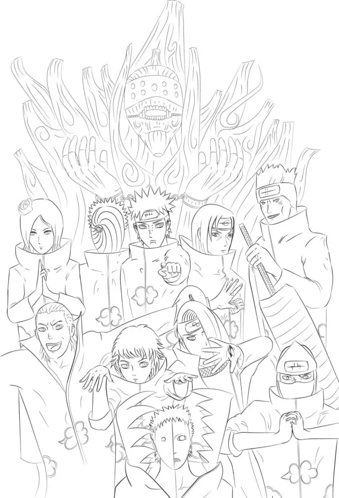 Desenhos de Akatsuki Para Colorir 18