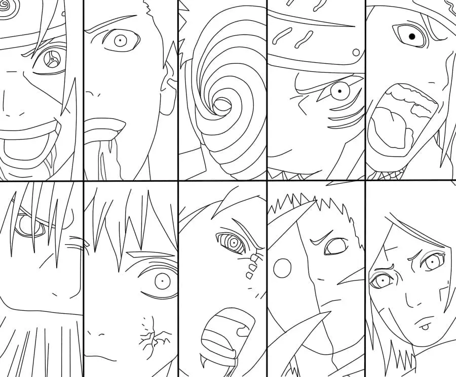 Desenhos de Akatsuki Para Colorir 19