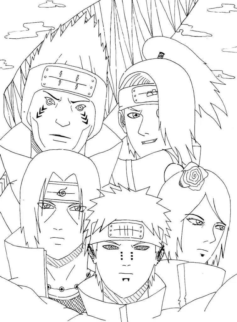 Desenhos de Akatsuki Para Colorir 21