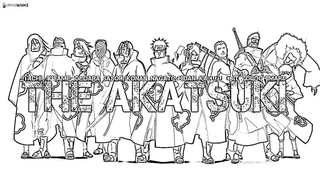 Desenhos de Akatsuki Para Colorir 33