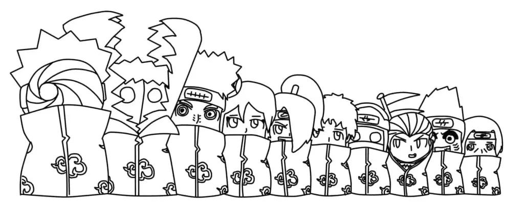 Desenhos de Akatsuki Para Colorir 36