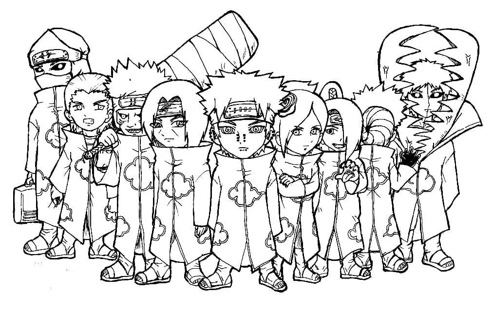 Desenhos de Akatsuki Para Colorir 44