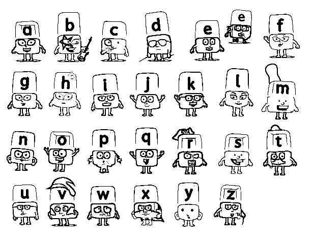 Desenhos de Alphablocks Para Colorir 1