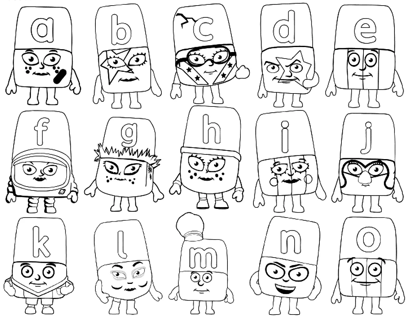 Desenhos de Alphablocks Para Colorir 3