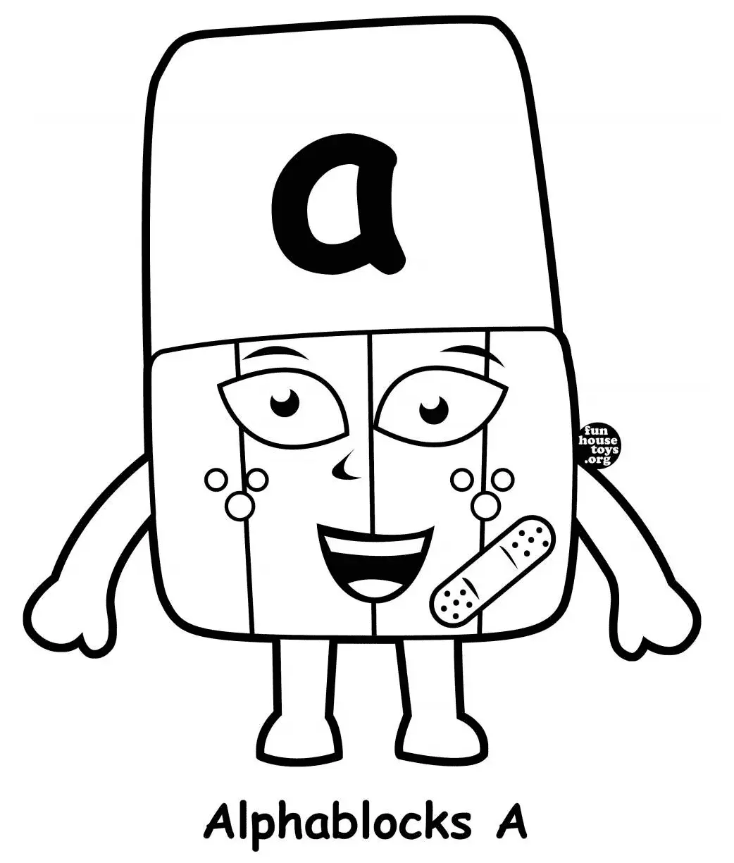 Desenhos de Alphablocks Para Colorir 5