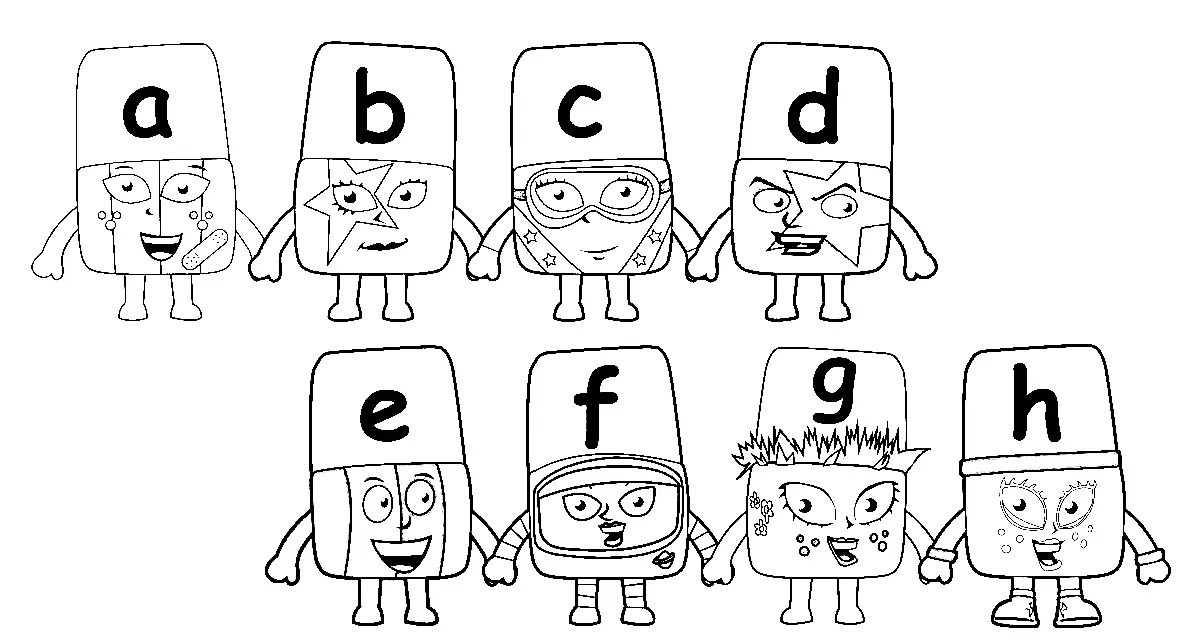 Desenhos de Alphablocks Para Colorir 8