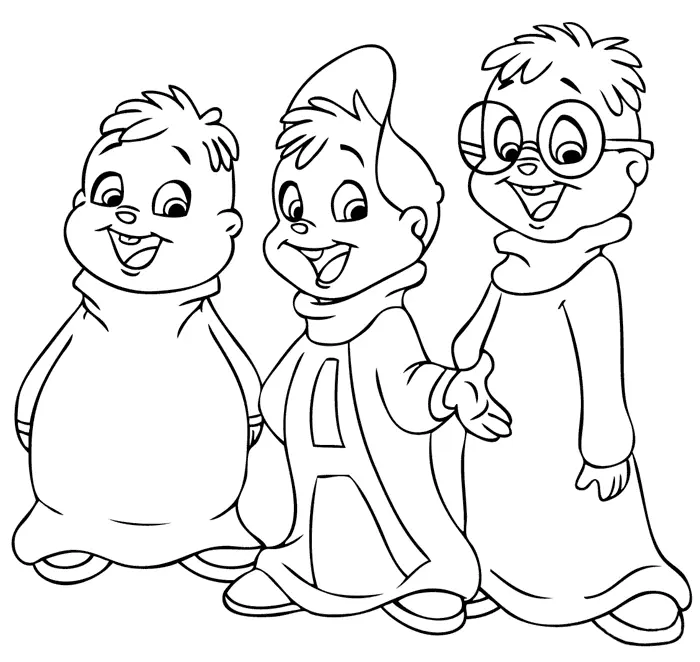 Desenhos de Alvin e os Esquilos Para Colorir 17