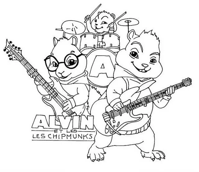 Desenhos de Alvin e os Esquilos Para Colorir 22