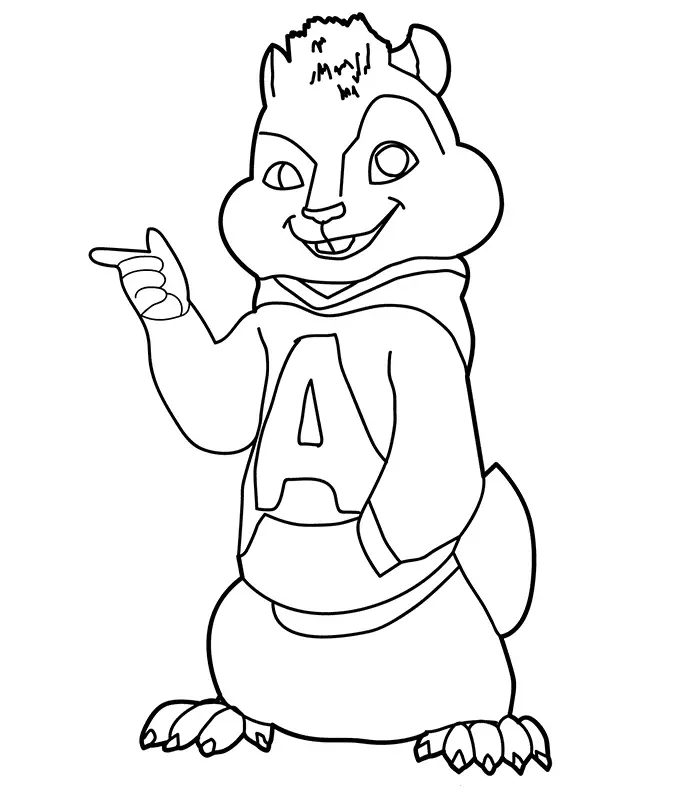 Desenhos de Alvin e os Esquilos Para Colorir 24