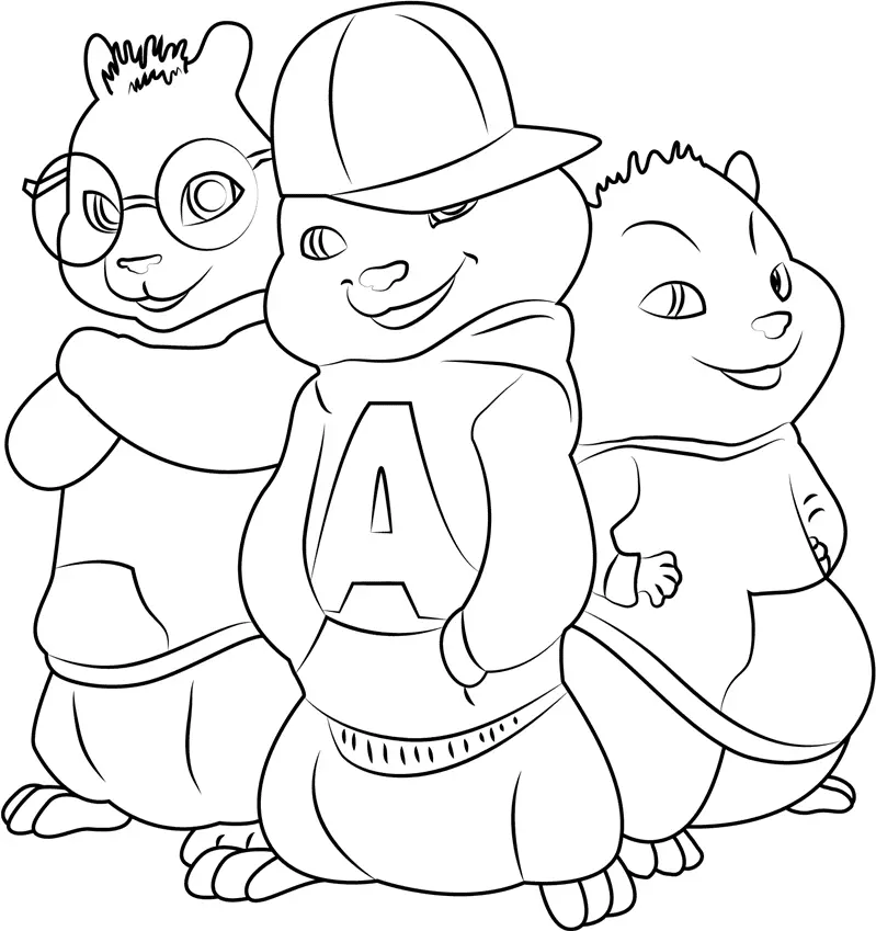 Desenhos de Alvin e os Esquilos Para Colorir 26