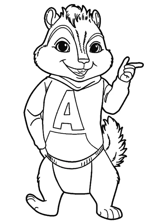 Desenhos de Alvin e os Esquilos Para Colorir 30