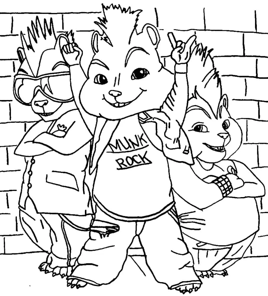 Desenhos de Alvin e os Esquilos Para Colorir 36