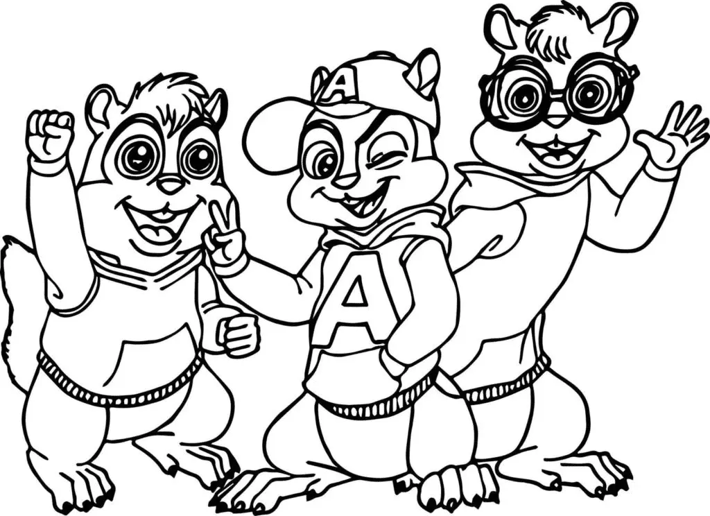 Desenhos de Alvin e os Esquilos Para Colorir 37