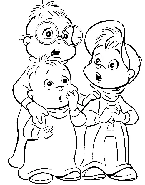 Desenhos de Alvin e os Esquilos Para Colorir 43