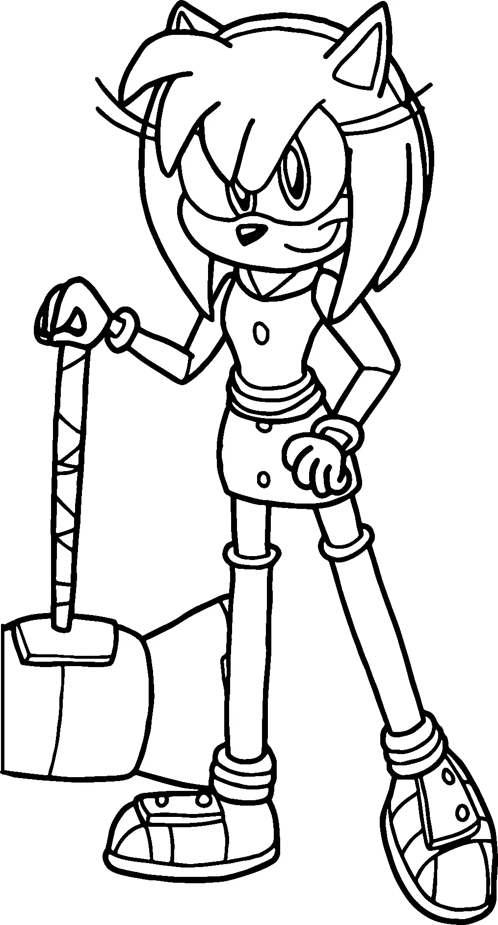 Desenhos de Amy Rose Para Colorir