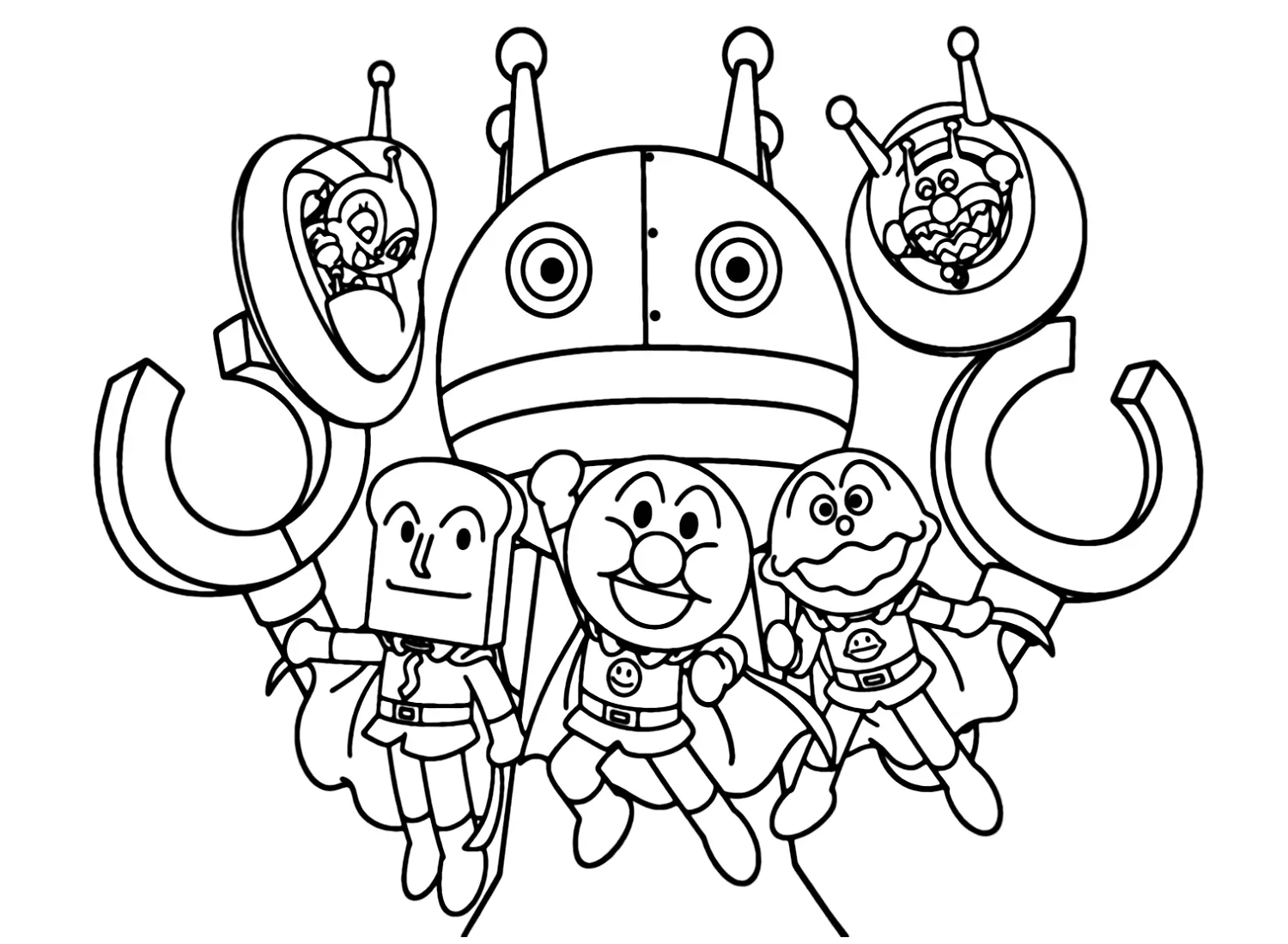 Desenhos de Anpanman Para Colorir 14