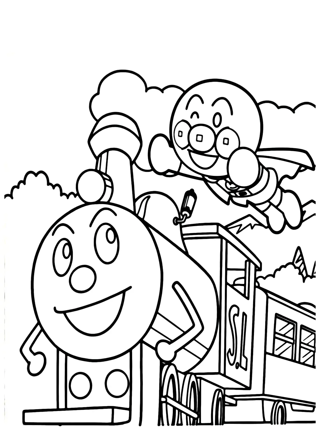 Desenhos de Anpanman Para Colorir 24