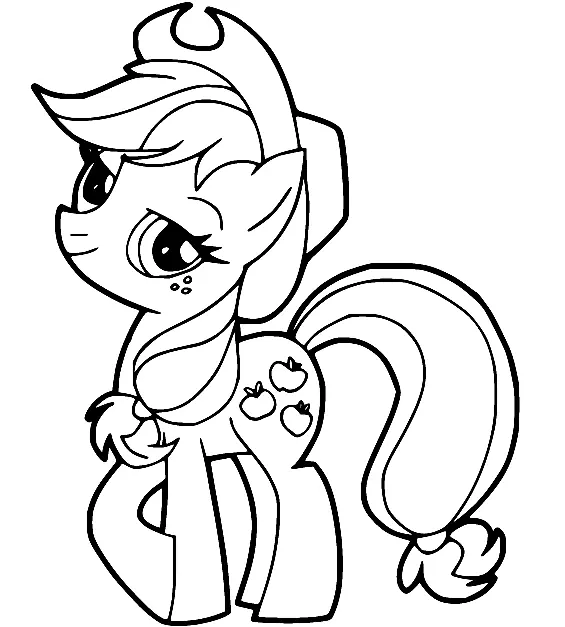 Desenhos de Applejack Para Colorir 2