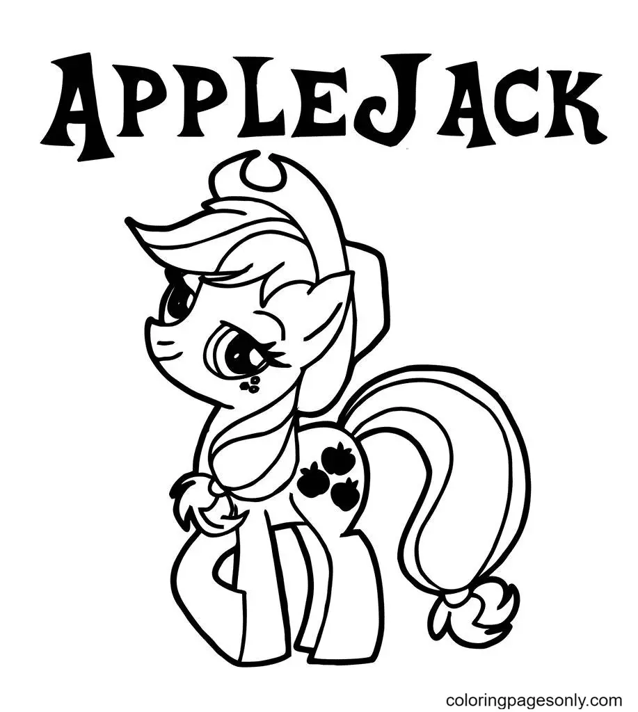 Desenhos de Applejack Para Colorir 6