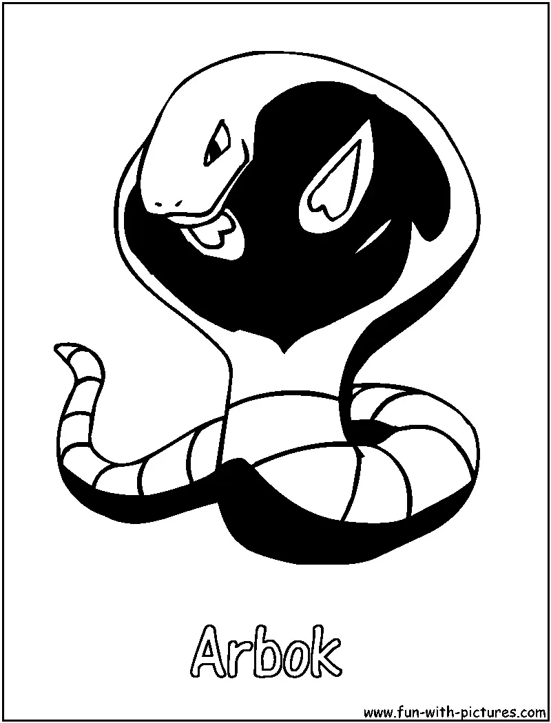 Desenhos de Arbok Para Colorir 16