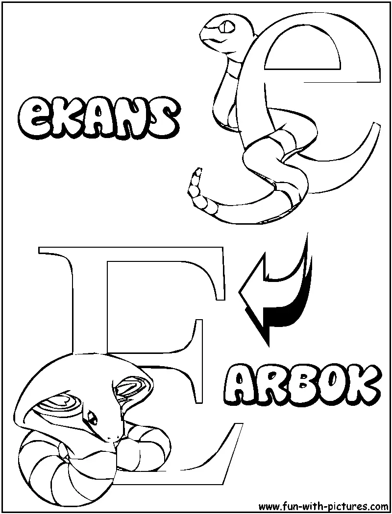 Desenhos de Arbok Para Colorir 19