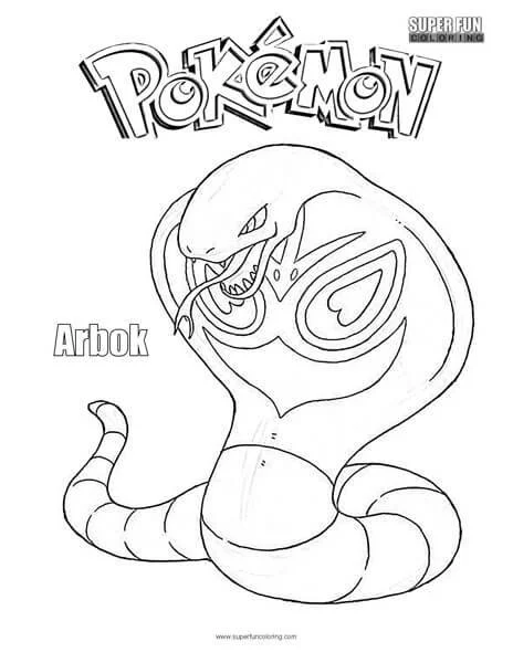 Desenhos de Arbok Para Colorir 4