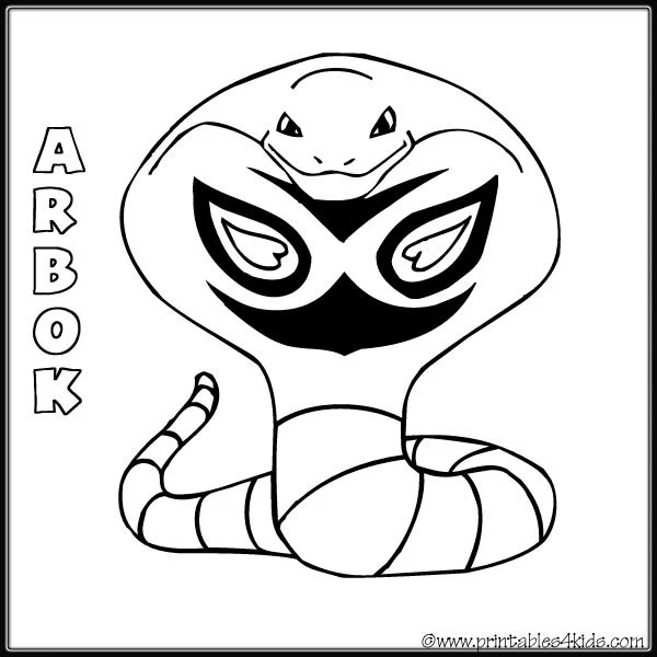 Desenhos de Arbok Para Colorir 9