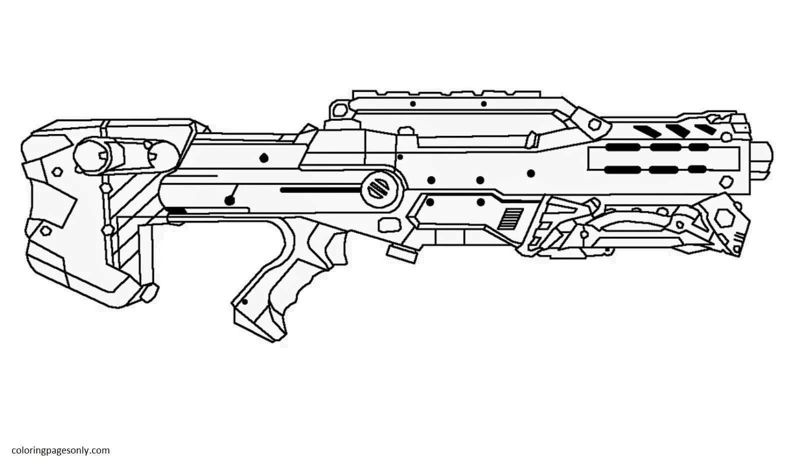 Desenhos de Arma de Fogo Para Colorir 11