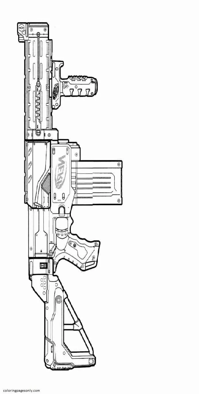 Desenhos de Arma de Fogo Para Colorir 12