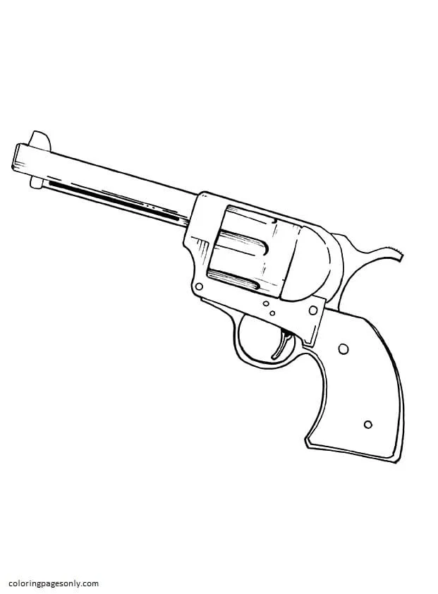 Desenhos de Arma de Fogo Para Colorir 14