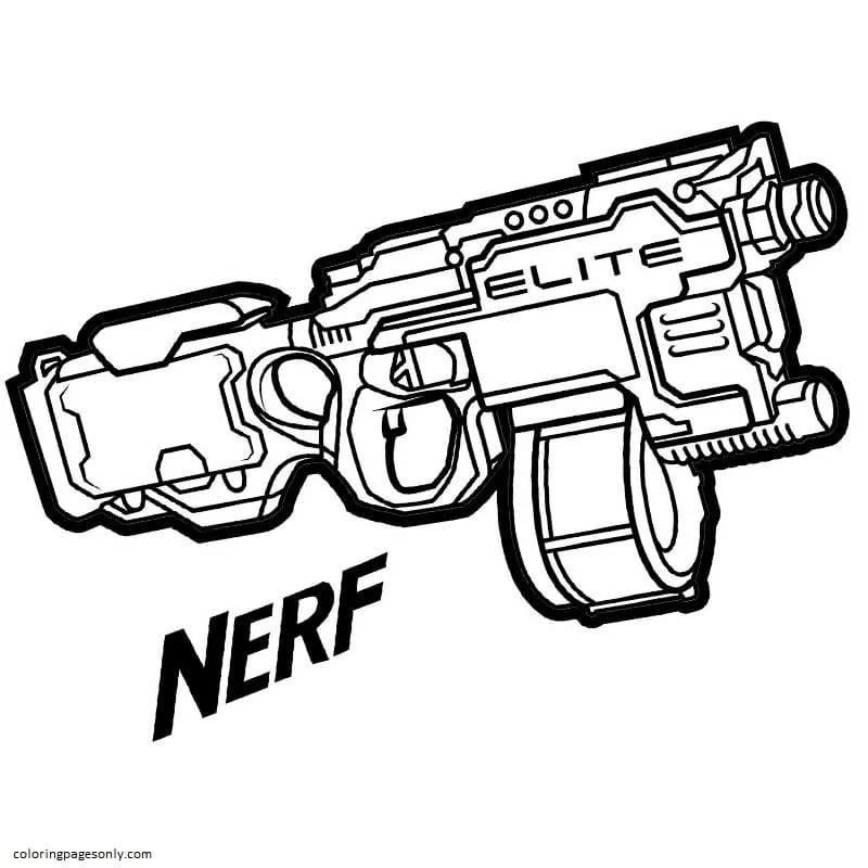Desenhos de Arma de Fogo Para Colorir 15