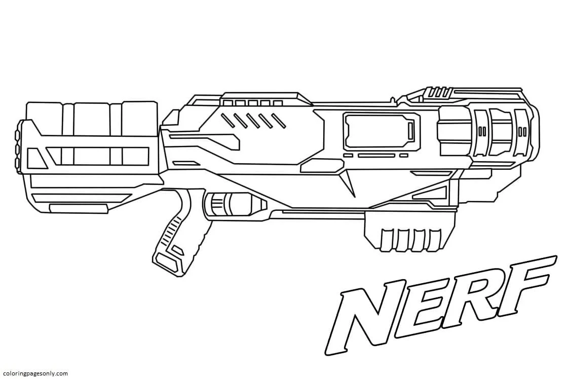 Desenhos de Arma de Fogo Para Colorir 17