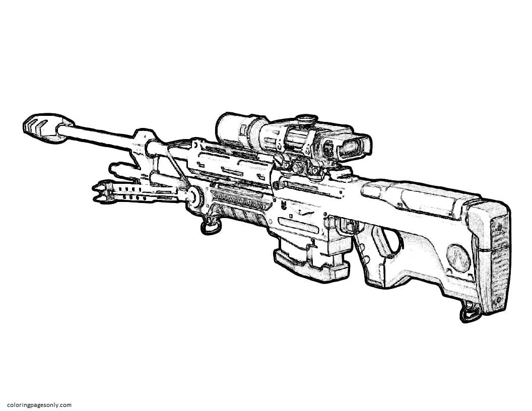 Desenhos de Arma de Fogo Para Colorir 2