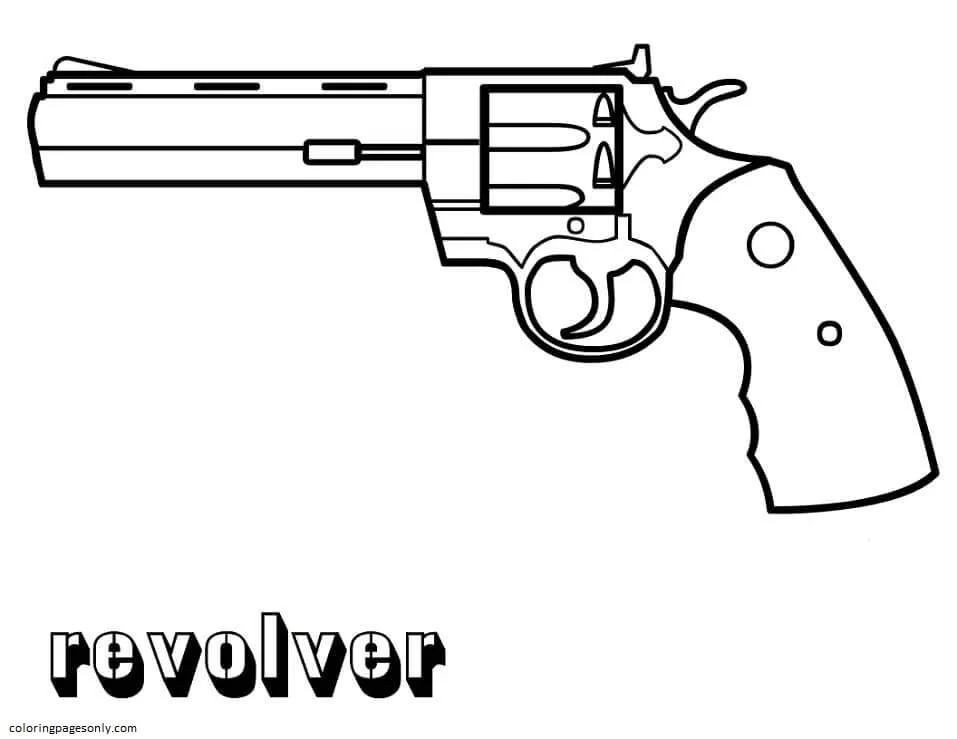 Desenhos de Arma de Fogo Para Colorir 23